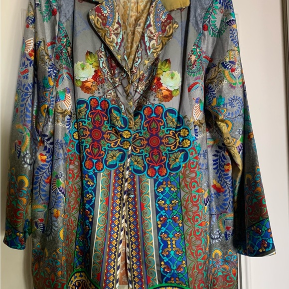 Johnny Was silk jacket - Picture 9 of 10